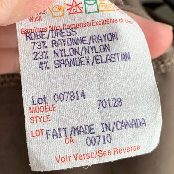 Vintage Joseph Ribkoff Button Down Front Dress 8 - Picture 6 of 7